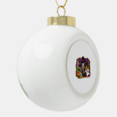 Halloween Cow Keramik Kugel-Ornament (Links)