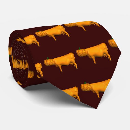 Halloween Cow Krawatte (Gerollt)