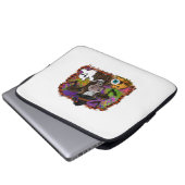 Halloween Cow Laptopschutzhülle (Vorne Knopf)