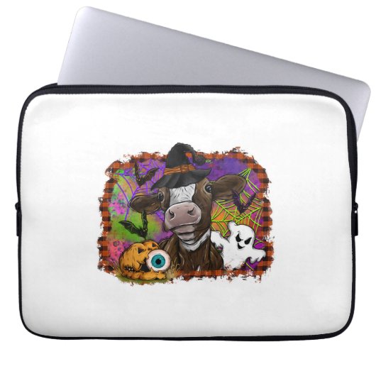 Halloween Cow Laptopschutzhülle (Vorderseite)