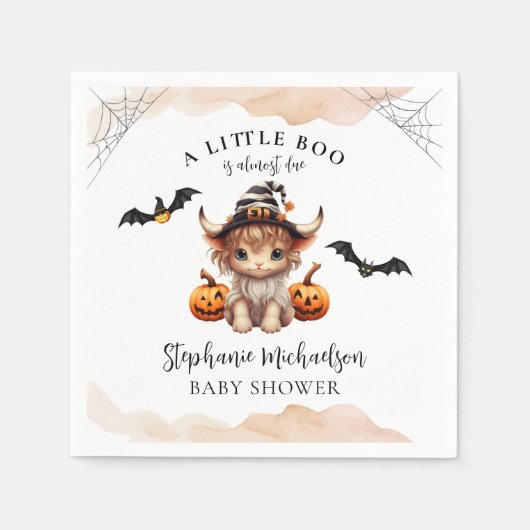 Halloween Cow Little Boo Baby Dusche Serviette (Vorderseite)