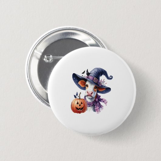 Halloween Cow mit Herbst Button (Vorne & Hinten)