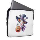 Halloween Cow mit Herbst Laptopschutzhülle (Vorne Rechts)