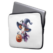 Halloween Cow mit Herbst Laptopschutzhülle (Vorderseite Links)