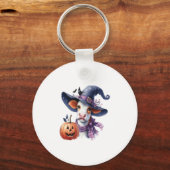 Halloween Cow mit Herbst Schlüsselanhänger (Vorderseite)