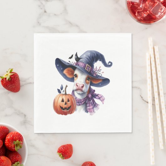 Halloween Cow mit Herbst Serviette (Beispiel)