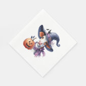 Halloween Cow mit Herbst Serviette (Ecke)