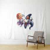 Halloween Cow mit Herbst Wandteppich (Beispiel (Horizontal))