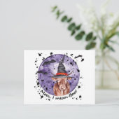 Halloween Cow Moo I Gemein Boo Funny Postkarte (Stehend Vorderseite)