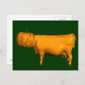 Halloween Cow Postkarte (Vorne/Hinten)