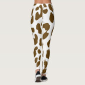 Halloween Cow Print Brown Leggings (Rückseite)