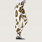 Halloween Cow Print Brown Leggings (Rechts)