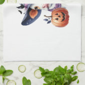 Halloween Cow with Fall Geschirrtuch (Gefaltet)