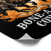 Halloween Cowboy Spooky Skeleton Rodeo Pferd Poster (Ecke)
