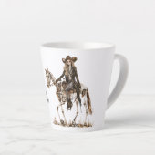 Halloween Cowgirl Western Horse Skeleton Milchtasse (Rechte Ecke)