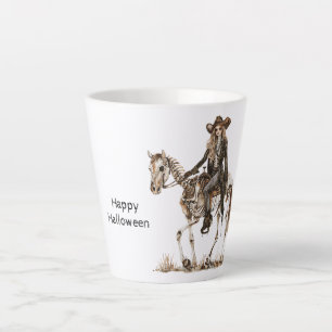 Halloween-Cowgirl Western-Pferd-Skelett Milchtasse