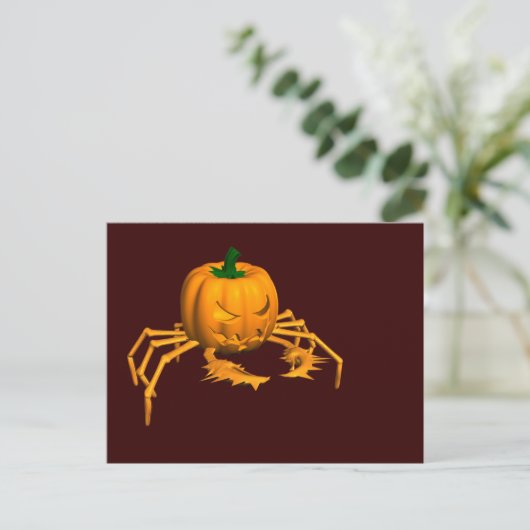 Halloween Crab Postkarte (Stehend Vorderseite)