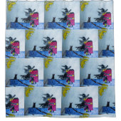 HALLOWEEN CRASHED WITCH Duschvorhang (Vorderseite)