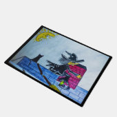 HALLOWEEN CRASHED WITCH FUßMATTE (Schrägansicht)