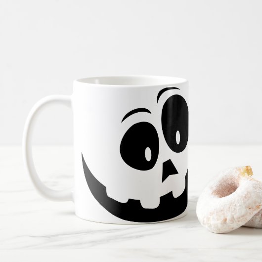 Halloween Crazy Ghost Face Kaffeetasse (Mit Donut)