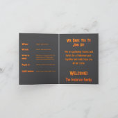 Halloween Crazy Smile Faltenkarte Karte (Innenseite)