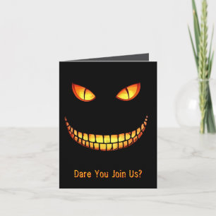 Halloween Crazy Smile Faltenkarte Karte