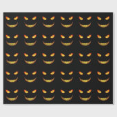 Halloween Crazy Smile Glühende Augen Geschenkpapier (Flach)