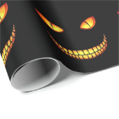 Halloween Crazy Smile Glühende Augen Geschenkpapier (Rolleneckpunkt)