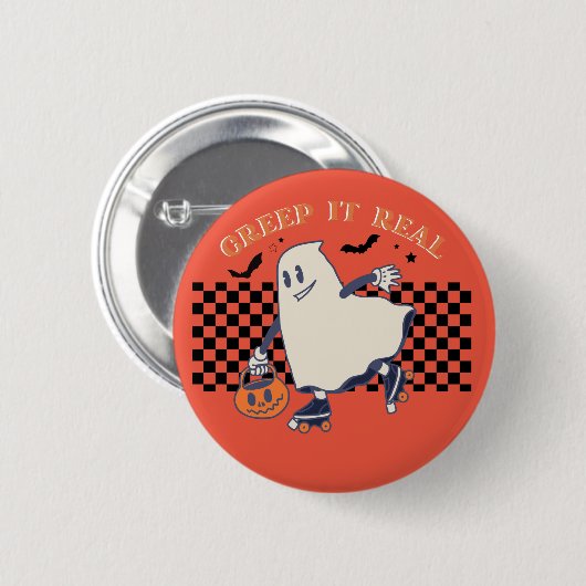 Halloween Creep es echt Button (Vorne & Hinten)