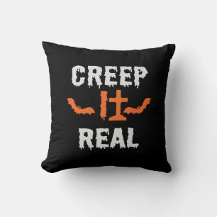 Halloween Creep It Real Funny Bat Birthday Kissen