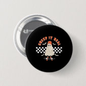 Halloween Creep It Real Ghost Boy Fall Saisonskatz Button (Vorne & Hinten)