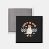 Halloween Creep It Real Ghost Boy Fall Saisonskatz Magnet (Vorderseite/Rückseite)