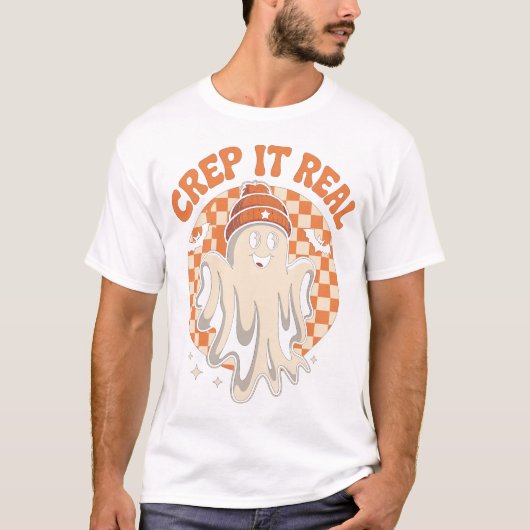 Halloween Creep It Real Ghost T-Shirt (Vorderseite)