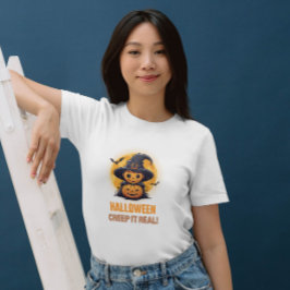 Halloween Creep It Real Pumpkin & Hexen Womens T-Shirt