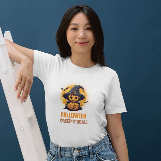 Halloween Creep It Real Pumpkin & Hexen Womens T-Shirt