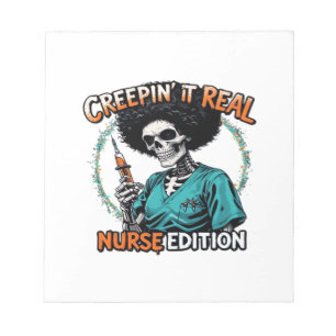 Halloween Creepin It Real! Krankenpfleger Edition  Notizblock
