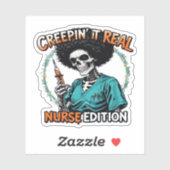 Halloween Creepin It Real! Nurse Edition Classic T Aufkleber (Blatt)