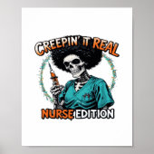 Halloween Creepin It Real! Nurse Edition Classic T Poster (Vorne)