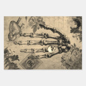 Halloween Creepy Anatomie und Pink Blume Ephemera Geschenkpapier Set (Vorderseite 2)