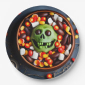 Halloween Creepy Candy Bowl Pappteller (Vorderseite)