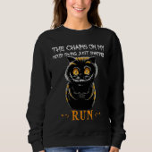 Halloween, Creepy Cat Smiling, Cat Sweatshirt (Vorderseite)