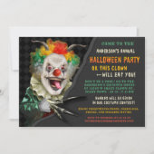 Halloween Creepy Clown Funny Adult Beängstigendes Einladung (Vorderseite)