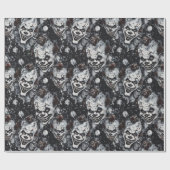 Halloween Creepy Clown Spooky Season Geschenkpapier (Flach)