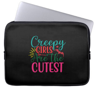 Halloween Creepy Girls Are The Cutest Birthday Laptopschutzhülle
