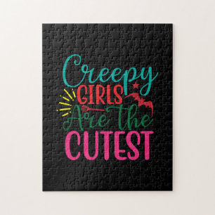 Halloween Creepy Girls Are The Cutest Birthday Puzzle
