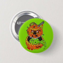 Halloween Creepy Gory Pumpkin Horror Button