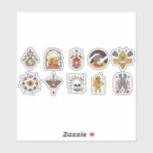 HALLOWEEN CREEPY HOLIDAY ELEMENTS SET  AUFKLEBER (Blatt)