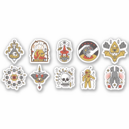 HALLOWEEN CREEPY HOLIDAY ELEMENTS SET  AUFKLEBER (Vorderseite)