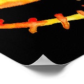 Halloween Creepy Jack O' Lantern Smile Poster (Ecke)