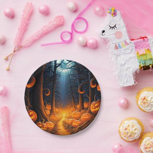 Halloween Creepy Kürbislaterne Pumpkins Pappteller (Party)